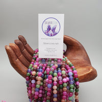 Multicolor Marble Bead (dyed 8mm round)