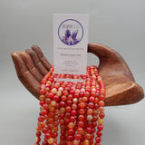 Dyed, Red Agate Bead Strands (8mm Round)