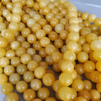 Yellow Marble Bead (Dyed 10mm round)