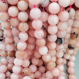 Speckled Pink Marble Bead (dyed 8mm round)