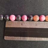 Purple and Green Marble Bead (dyed 8mm round)