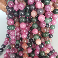 Purple and Green Marble Bead (dyed 8mm round)
