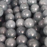 Ink Blue Marble Bead (Dyed 10mm round)