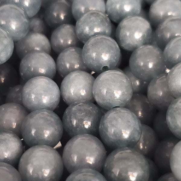 Ink Blue Marble Bead (Dyed 10mm round)