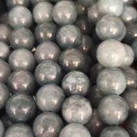 Ink Blue Marble Bead (Dyed 8mm round)