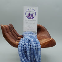 Baby Blue Marble Bead (Dyed 8mm round)