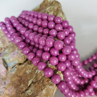 Purple Marble Bead (Dyed 8mm round)