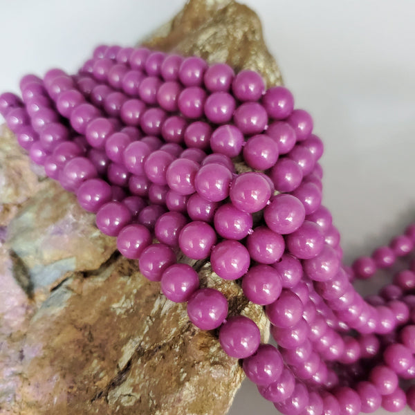 Purple Marble Bead (Dyed 8mm round)