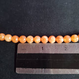 Orange Marble Bead Strand (10mm Dyed Round)