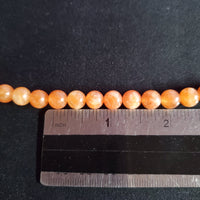 Orange Marble Bead Strand (8mm Dyed Round)