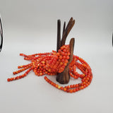 Dyed, Orange Agate Bead Strands (8mm Round)