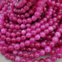 Pink/Purple Marble Bead (Dyed 8mm round)
