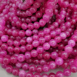 Pink/Purple Marble Bead (Dyed 8mm round)