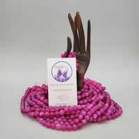 Pink/Purple Marble Bead (Dyed 8mm round)