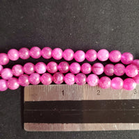 Pink/Purple Marble Bead (Dyed 8mm round)