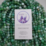Dyed, Green Agate Bead Strands (8mm Round)
