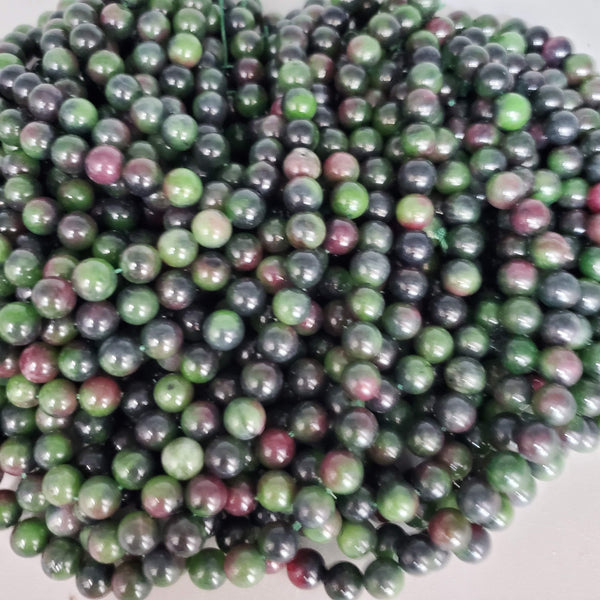 Purple and Green Marble Bead (dyed 10mm round)