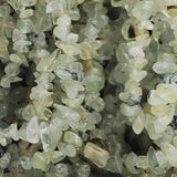 Prehnite and Epidote Chip Bead, Loop Strand