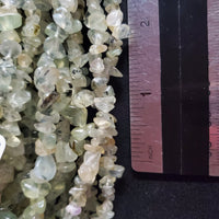 Prehnite and Epidote Chip Bead, Loop Strand