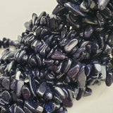 Blue Goldstone Chip Bead, Loop Strand