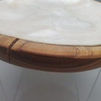 Decorative Abalone Shell and Wood Dish