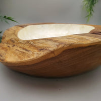 Large Decorative Abalone Shell and Wood Dish