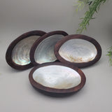 Decorative Shell and Wood Dish