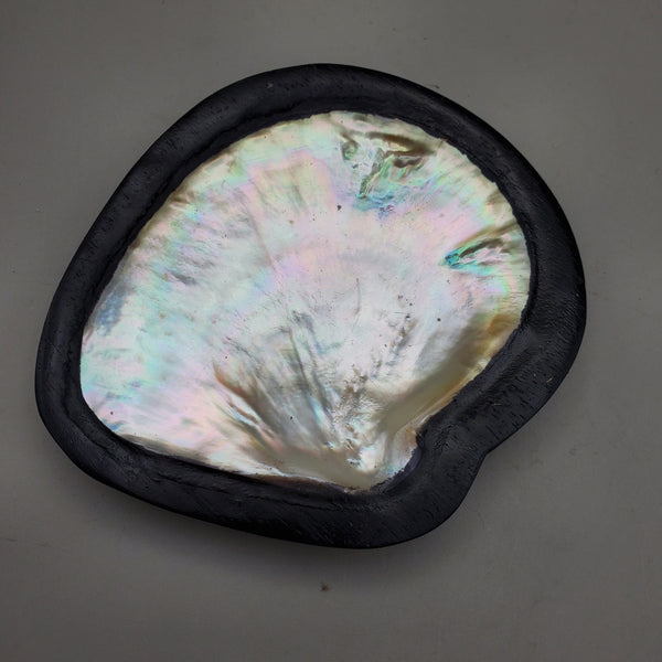 Decorative Shell and Wood Dish
