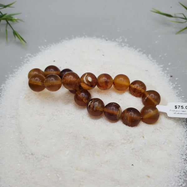 Indonesian Amber Bracelet (12mm Round beads)