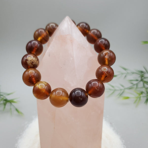 Indonesian Amber Bracelet (10mm Round beads)