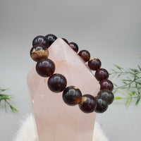 Indonesian Amber Bracelet (14mm Round beads)