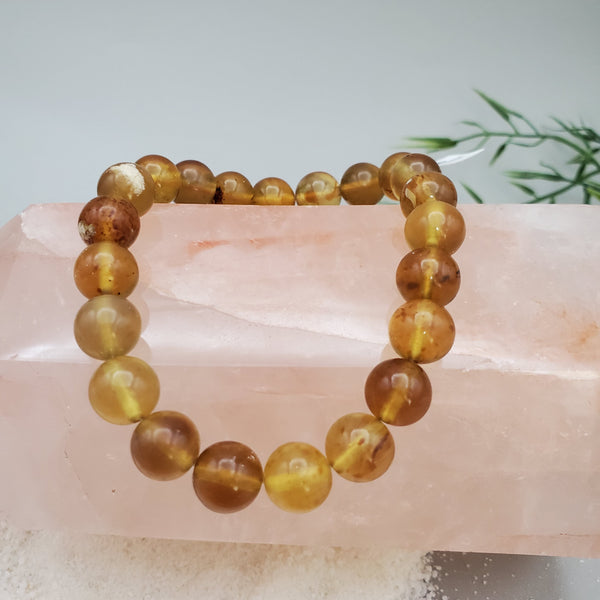 Indonesian Amber Bracelet (10mm Round beads)