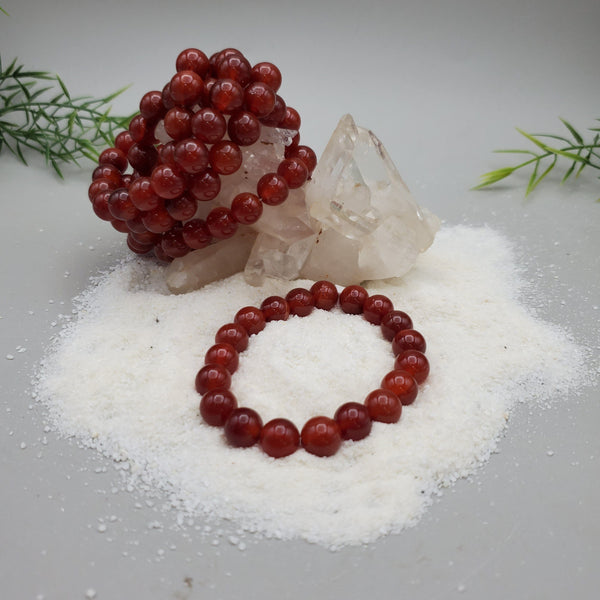 {Grade A} Carnelian Bracelet (10mm Round beads)