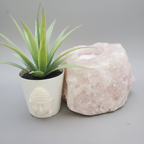 Rose Quartz Candle Holder