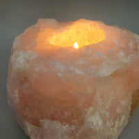 Rose Quartz Candle Holder