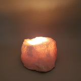 Rose Quartz Candle Holder