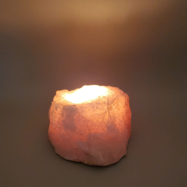 Rose Quartz Candle Holder