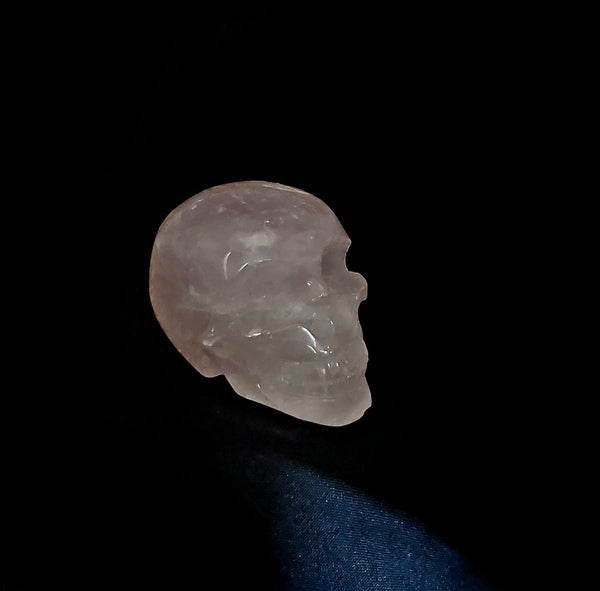 Rose Quartz Skull Carving