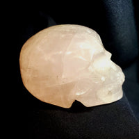 Rose Quartz Skull Carving