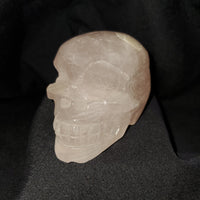 Rose Quartz Skull Carving