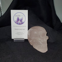 Rose Quartz Skull Carving