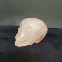 Rose Quartz Skull Carving