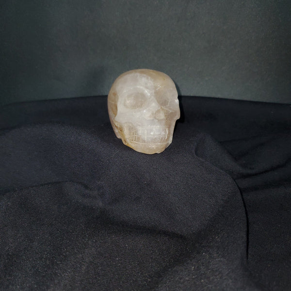 Rose Quartz Skull Carving