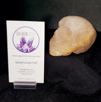 Rose Quartz Skull Carving