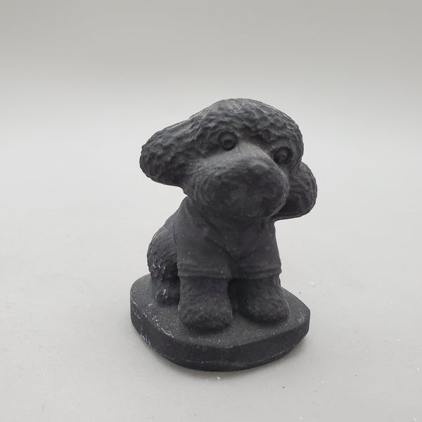 Black Obsidian Puppy Carvings