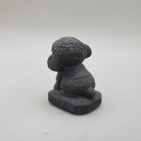 Black Obsidian Puppy Carvings