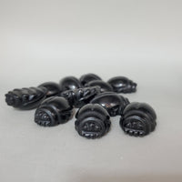 Black Obsidian Beetle Carvings