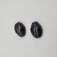 Black Obsidian Beetle Carvings