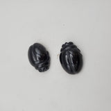 Black Obsidian Beetle Carvings