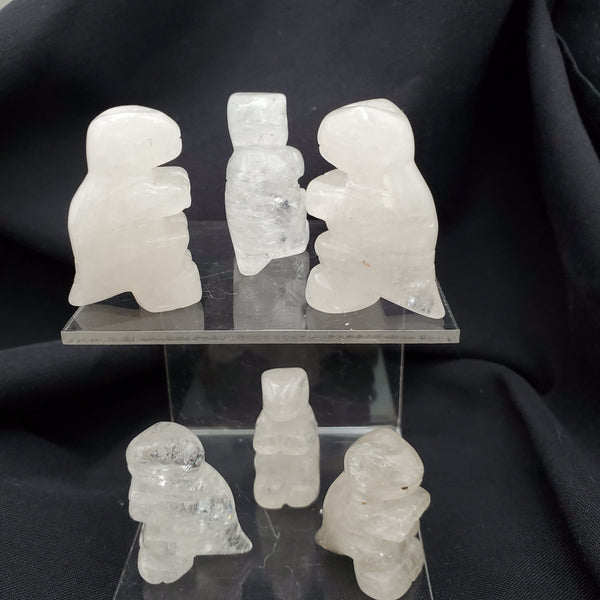 Clear Quartz Dinosaur Carving